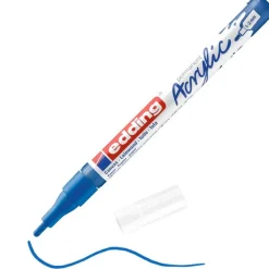 Edding - Marqueur Acrylique e-5300 Bleu gentiane Mat - Pointe Ogive fine 1-2 mm