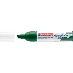 Edding - Marqueur Acrylique e-5000 Vert mousse Mat - Pointe Large Biseautée 5-10 mm