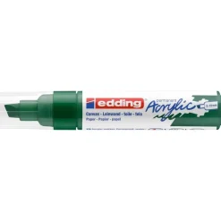 Edding - Marqueur Acrylique e-5000 Vert mousse Mat - Pointe Large Biseautée 5-10 mm