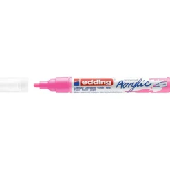 Edding - Marqueur Acrylique e-5100 Rose Fluo Mat - Pointe Ogive 2-3 mm