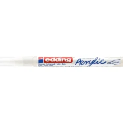 Edding - Marqueur Acrylique e-5300 Blanc trafic Mat - Pointe Ogive fine 1-2 mm