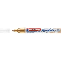 Edding - Marqueur Acrylique e-5100 Or précieux Mat - Pointe Ogive 2-3 mm