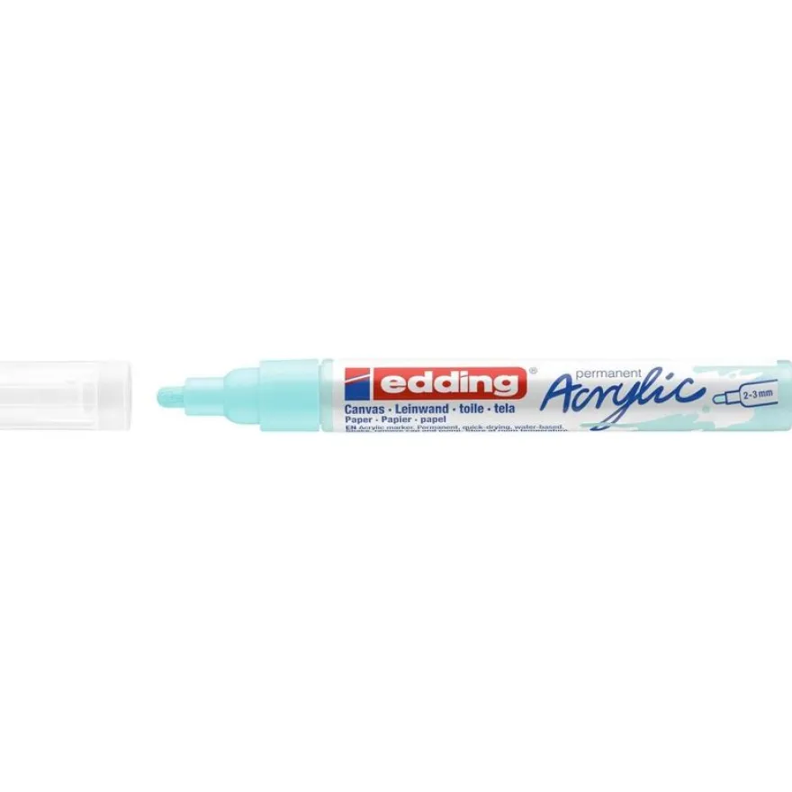 Edding - Marqueur Acrylique e-5100 Bleu pastel Mat - Pointe Ogive 2-3 mm