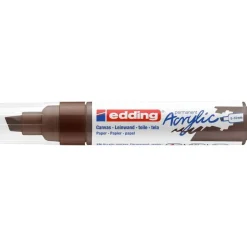 Edding - Marqueur Acrylique e-5000 Chocolat Mat - Pointe Large Biseautée 5-10 mm