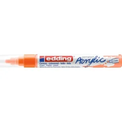 Edding - Marqueur Acrylique e-5100 Orange Fluo Mat - Pointe Ogive 2-3 mm