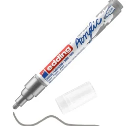 Edding - Marqueur Acrylique e-5100 Argent précieux Mat - Pointe Ogive 2-3 mm