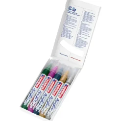 edding - Set de 5 Marqueurs Acrylique e-5100 Assortis - Pointe Ogive 2-3 mm