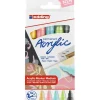 edding - Set de 5 Marqueurs Acrylique e-5100 Assortis - Pointe Ogive 2-3 mm