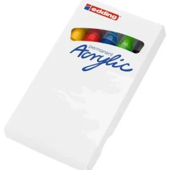 edding - Set de 5 Marqueurs Acrylique e-5100 Assortis - Pointe Ogive 2-3 mm