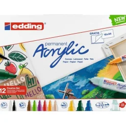 edding basic Creative Set - marker and twin-tip paint marker set - 12 pièces