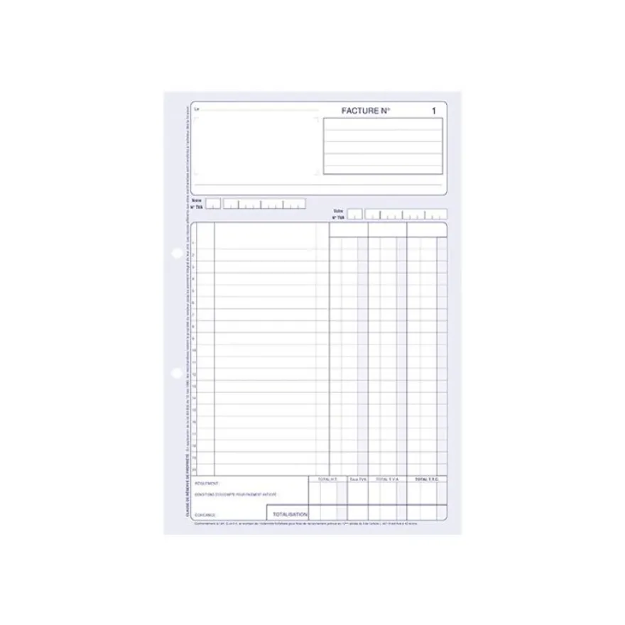 ELVE - 10 Manifolds Carnets de factures - 50 dupli - 21 x 14 cm