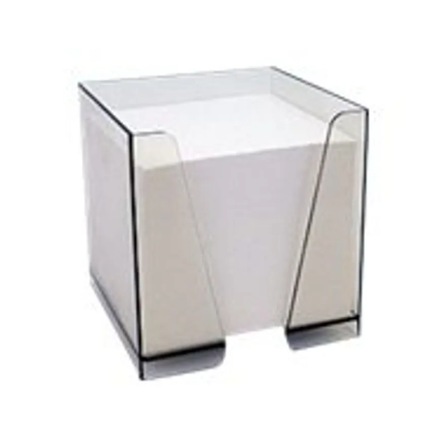 ELVE - Bloc Cube avec support plexi - 90 x 90 mm - blanc