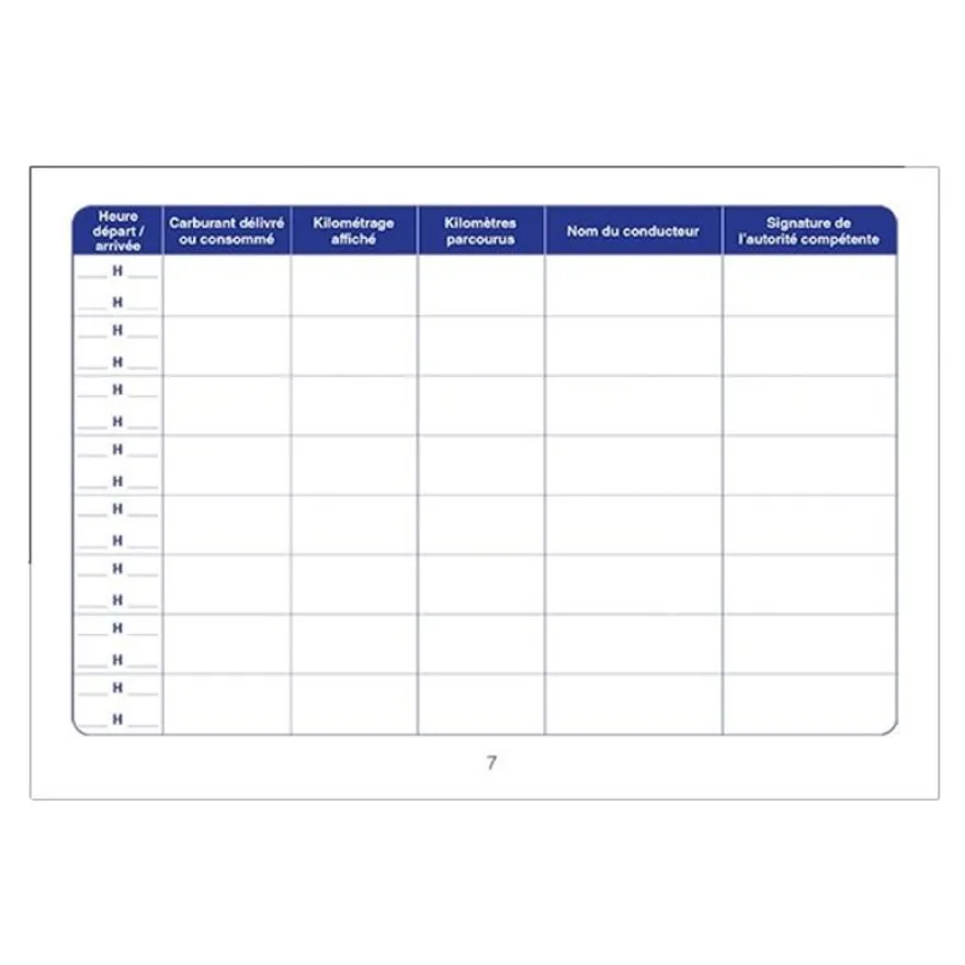 ELVE - Carnet de bord véhicule de service - 15 x 21 cm