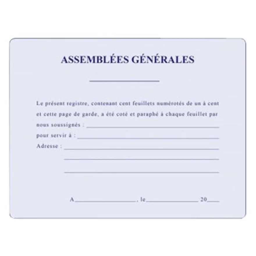 ELVE - Classeur d'assemblées générales avec recharge - A4