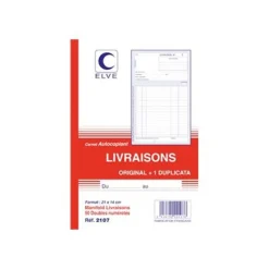 ELVE - Manifold Carnet de livraisons - 50 dupli - 21 x 14 cm