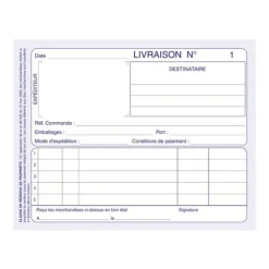 ELVE - Manifold Carnet de livraisons - 50 dupli - 10,5 x 14 cm