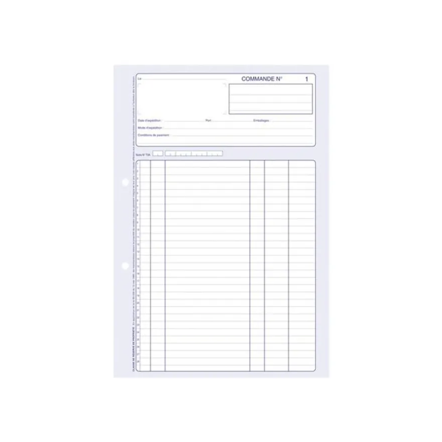 ELVE - Manifold Carnet de commandes - 50 tripli - A4