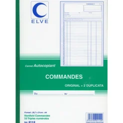 ELVE - Manifold Carnet de commandes - 50 tripli - 21 x 21 cm