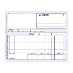 ELVE - Manifold Carnet de factures - 50 dupli - 10,5 x 14 cm