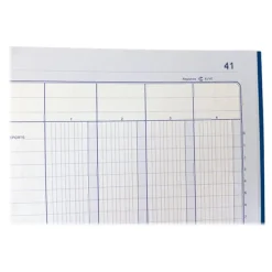 ELVE - Piqûre comptable - 4 colonnes par page - 31 x 21 cm - 100 pages