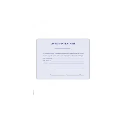 ELVE - Reliure Livre d'inventaire 4 anneaux avec recharge