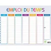 Emploi du temps Multicolore - 29,5 x 22 cm - Exacompta