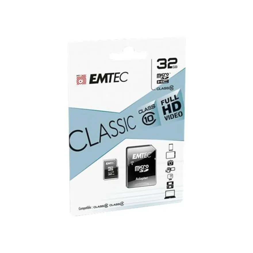 Emtec - carte mémoire 32 Go - Class 10 - micro SDHC