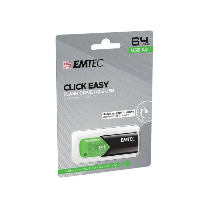 Emtec B110 Click Easy 3.2 - clé USB 3.2 - 64 Go - vert
