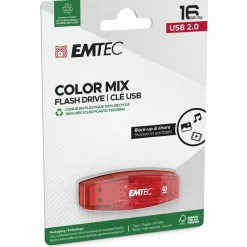 Emtec C410 Color Mix - clé USB 2.0 - 16 Go - rouge