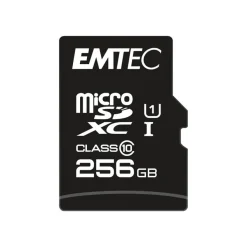 EMTEC Elite Gold - Carte mémoire flash (adaptateur SD inclus(e)) - 256 Go - UHS-I U1 / Class10 - microSDXC UHS-I