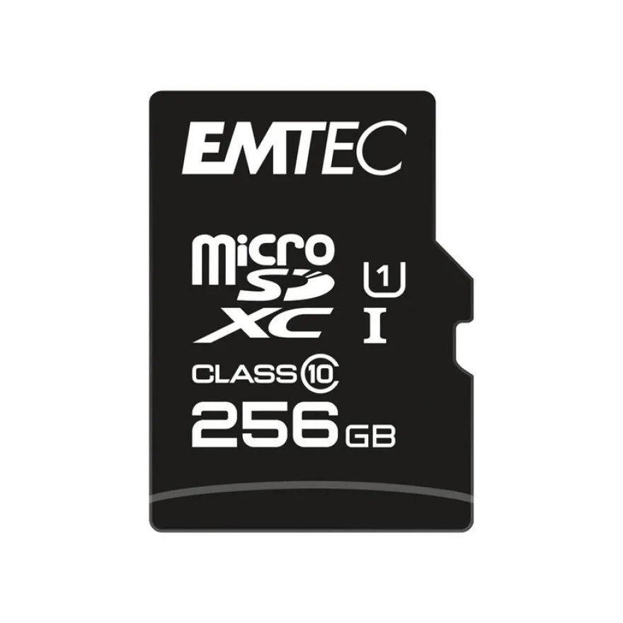 EMTEC Elite Gold - Carte mémoire flash (adaptateur SD inclus(e)) - 256 Go - UHS-I U1 / Class10 - microSDXC UHS-I