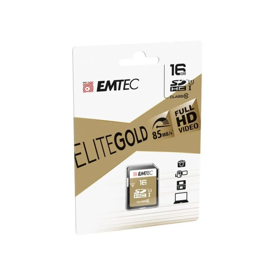 Emtec Elite Gold - carte mémoire 16 Go - Class 10 - SDHC UHS-I U1