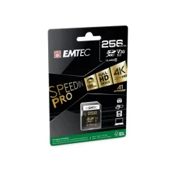 EMTEC SpeedIN' PRO - Carte mémoire flash - 256 Go - Video Class V30 / UHS-I U3 / Class10 - SDXC