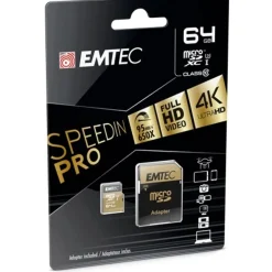 Emtec SpeedIN' PRO - carte mémoire 64 Go - Class 10 - micro SDXC - UHS-I U3