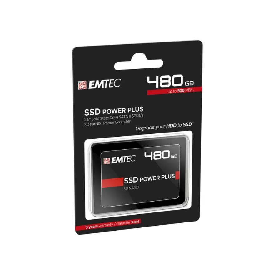 EMTEC X150 Power Plus 3D NAND - Disque SSD - 480 Go - SATA 6Gb/s