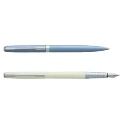 Enzo Varini Archetto - Parure stylo à bille et sylo plume laqué perle irisé