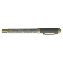 Enzo Varini Palazzo Maiolica - Stylo plume - fond beige motif argenté