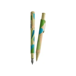 Enzo Varini Palazzo Scandinavo - Parure de stylo à bille et stylo plume - bleu clair