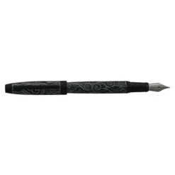 Enzo Varini Taormina Carena - Mini stylo plume - acier blanc motif gris