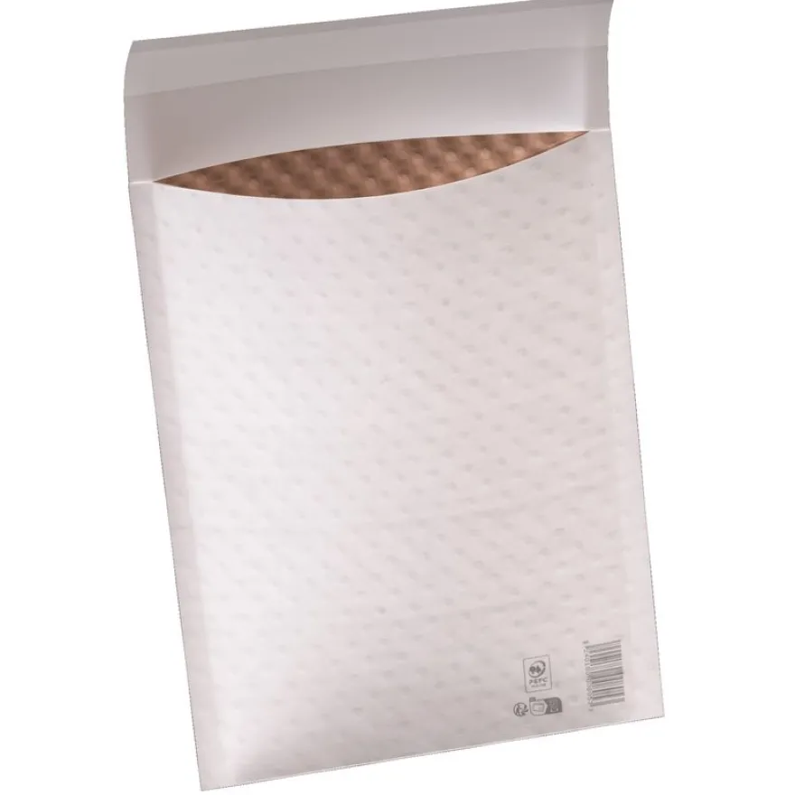 E.PACK La Couronne - 50 Pochettes bulles d'air papier - 270x360mm - Bicouche 100 gr - kraft blanc - bande auto-adhésive