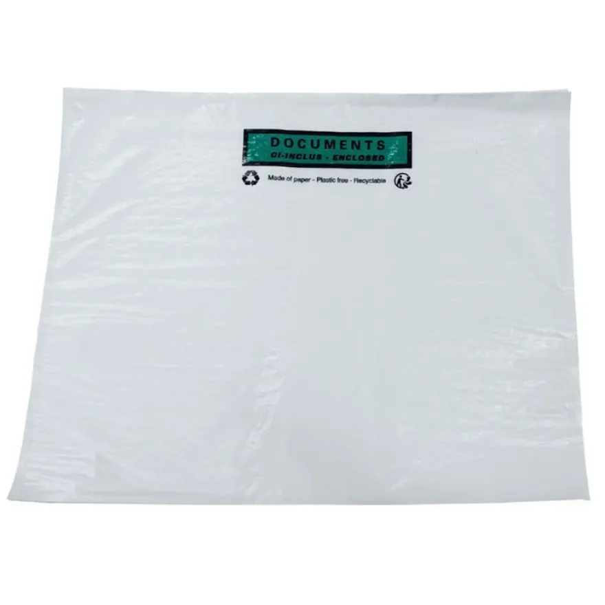 E.Pack La Couronne - 100 Pochettes porte-documents 320X2500 - cristal 50 gr - Adhésif