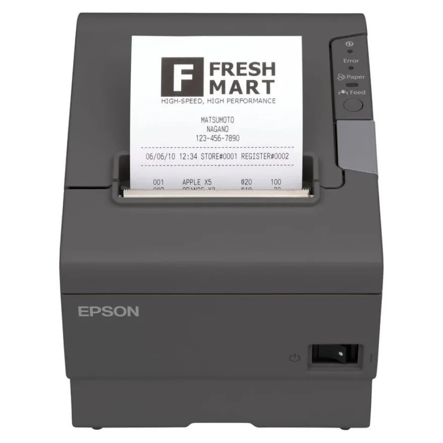 Epson TM T88V - imprimante tickets reconditionnéee Grade A - Noir et blanc - thermique direct - gris foncé