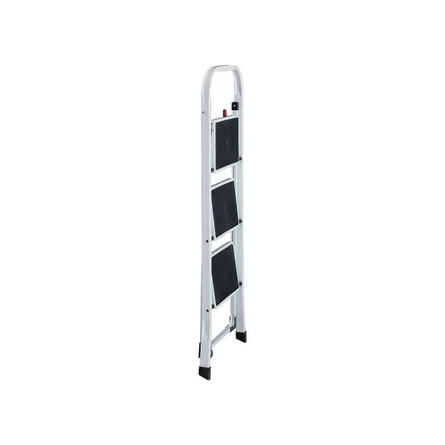 Escabeau - 3 marches - acier - blanc