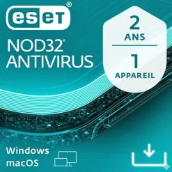ESET NOD32 Antivirus - Licence d'abonnement - 2 ans - 1 PC - Win