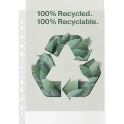 Esselte - 50 Pochettes perforées - A4 - PP - 100% Recyclées