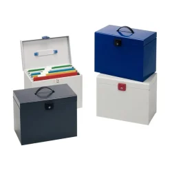 Esselte - Classeur ménager en métal (valisette) avec 5 dossiers suspendus - disponible dans différentes couleurs