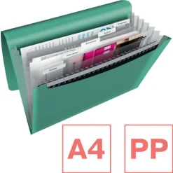 Esselte Colour'Breeze - Classeur ménager (valisette trieur) - 6 compartiments - vert