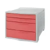 Esselte Colour'Breeze - Module de classement 5 tiroirs - corail