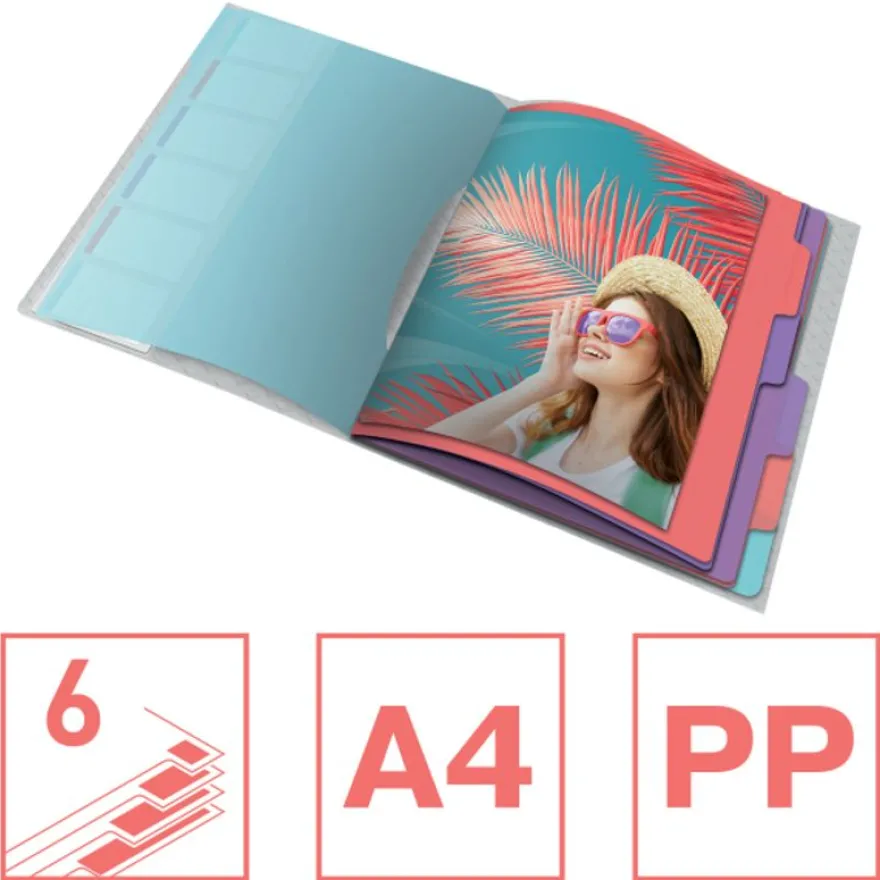 Esselte Colour'Breeze - Trieur - PP - 6 positions - multicolore
