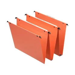 Esselte Dual - 25 Dossiers suspendus pour tiroirs - fond 15 mm - orange